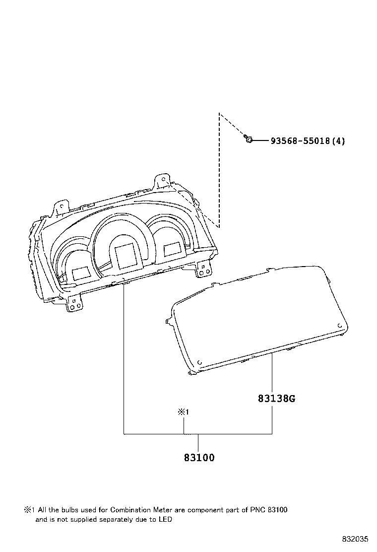 Щиток приборов для Тойота Камри 2011-2014
