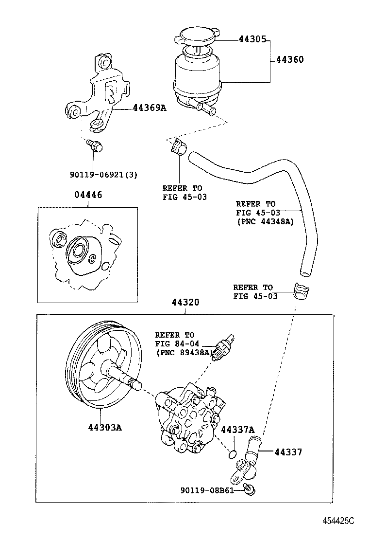 Насос ГУР для Тойота Камри 2006-2009