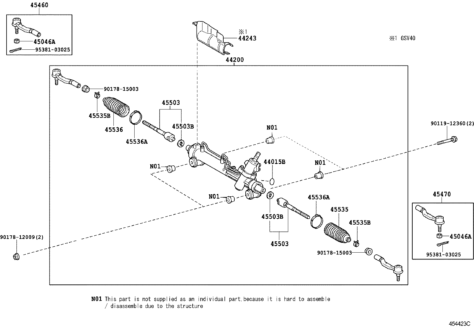 Рулевая рейка для Тойота Камри 2006-2009