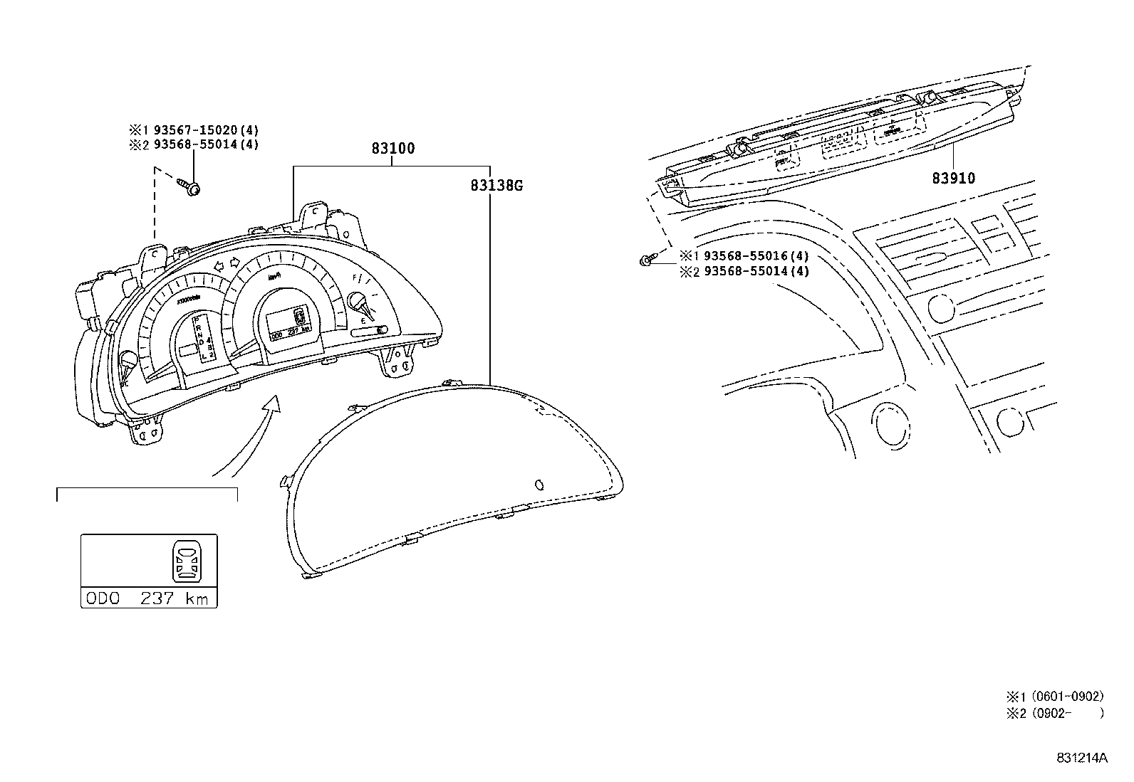 Щиток приборов для Тойота Камри 2006-2009