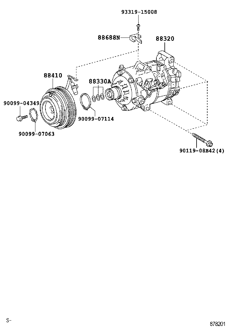 Муфта компрессора кондиционера для Тойота Камри 2006-2009