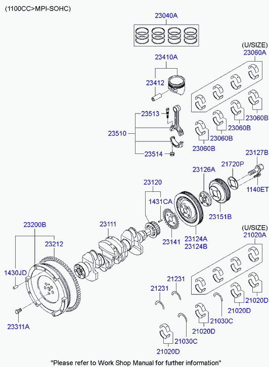 Шкив коленвала для Хендай Гетц 2005-2011