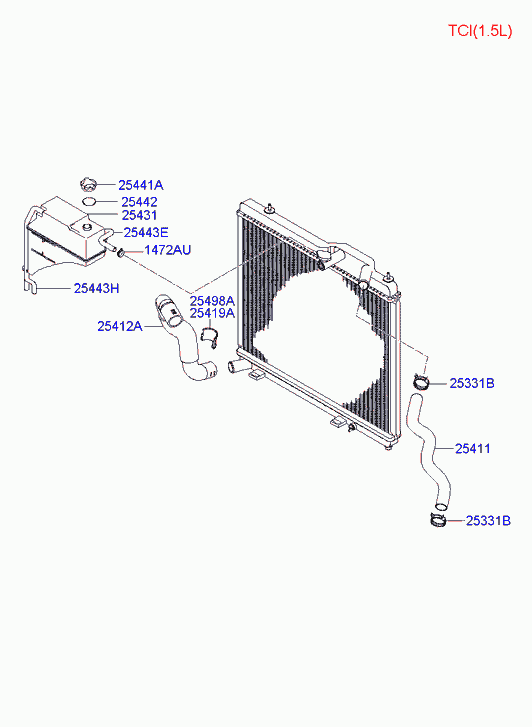 Бачок расширительный для Хендай Гетц 2005-2011
