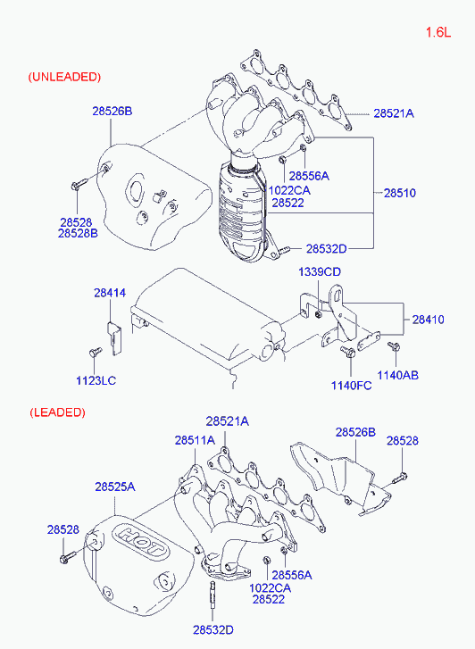 Коллектор выпускной для Хендай Гетц 2005-2011