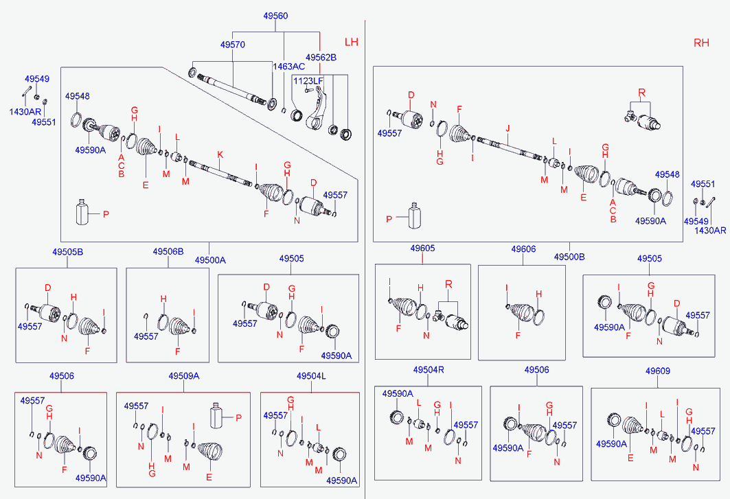 Шрус правый для Хендай Гетц 2005-2011