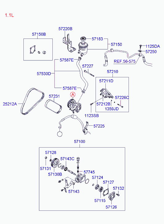 Насос ГУР для Хендай Гетц 2005-2011