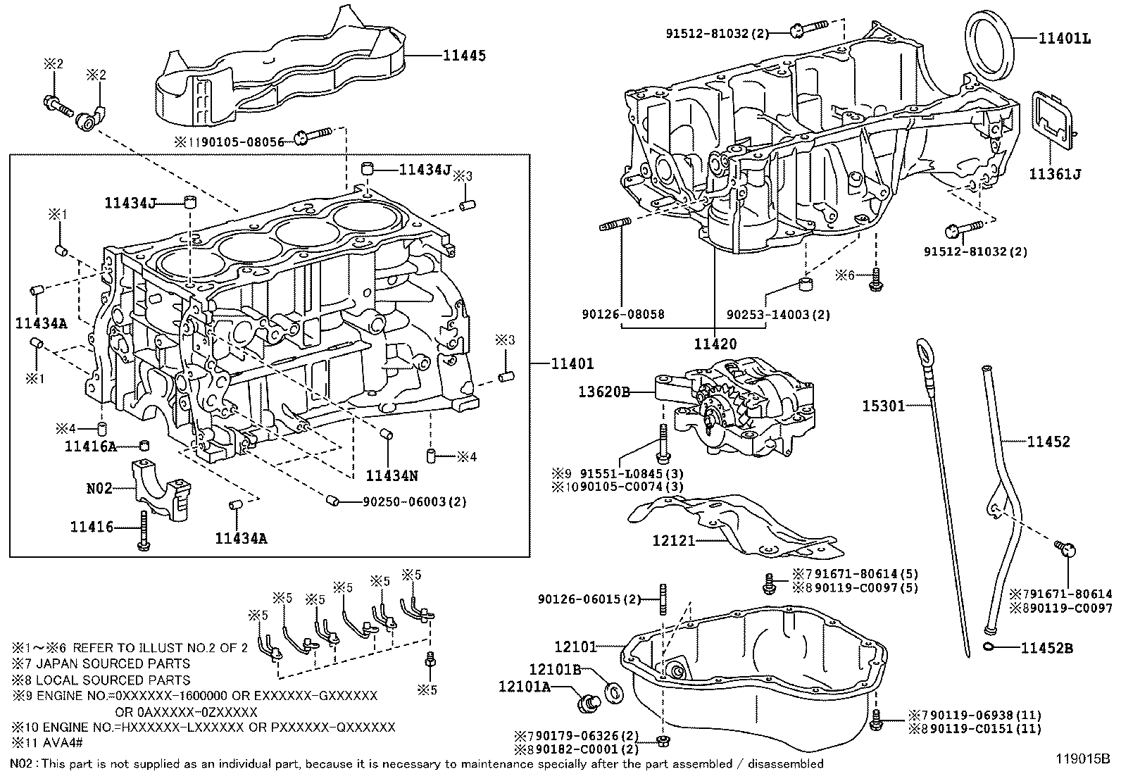 Блок цилиндров в сборе для Тойота Рав 4 2012-2015