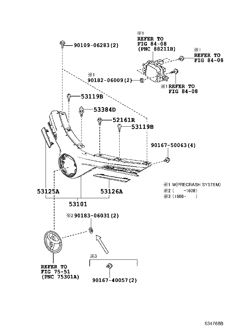 Подкрылок передний правый для Тойота Рав 4 2012-2015