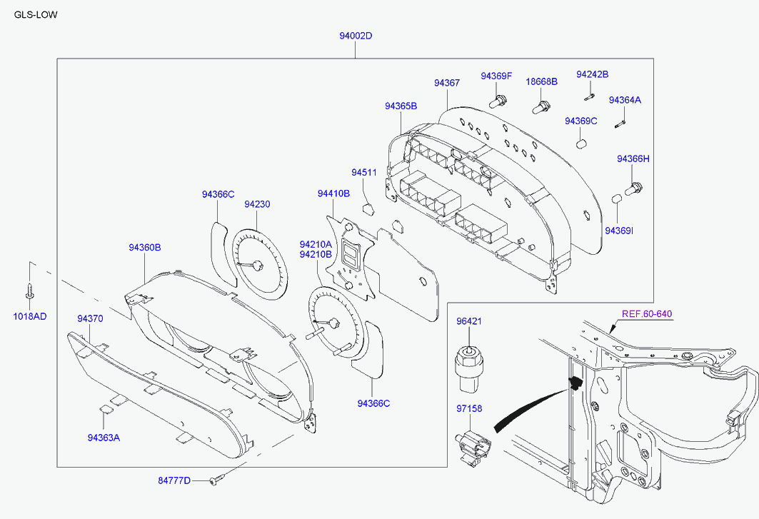Щиток приборов для Хендай Гетц 2005-2011