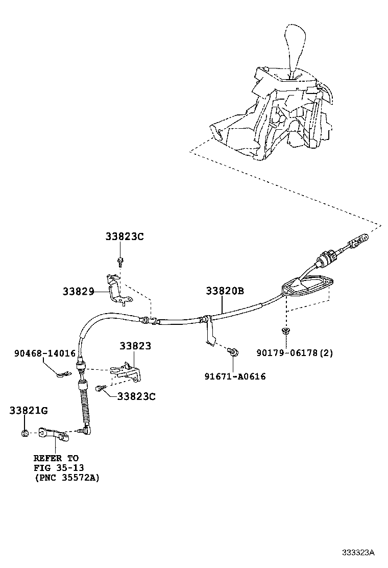 Трос переключения скоростей для Тойота Королла 2010-2013 