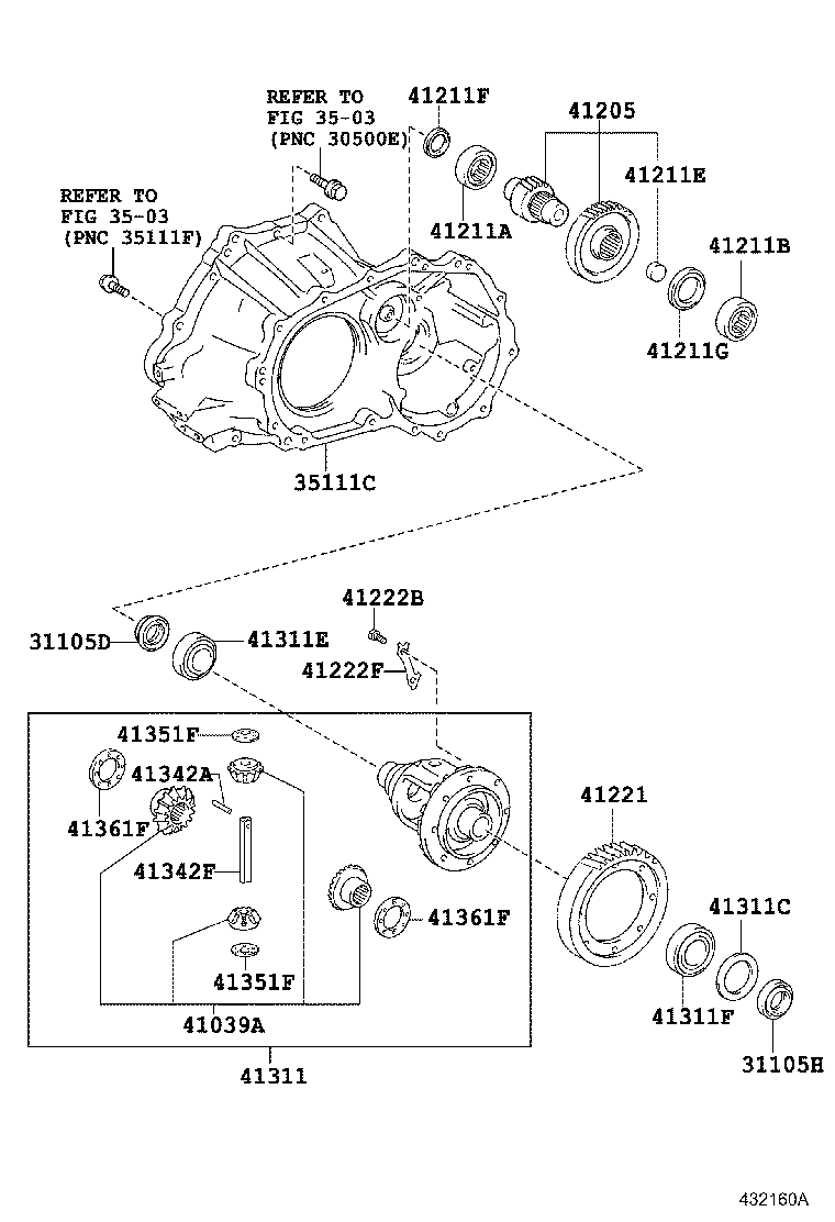 Дифференциал передний для Тойота Королла 2010-2013