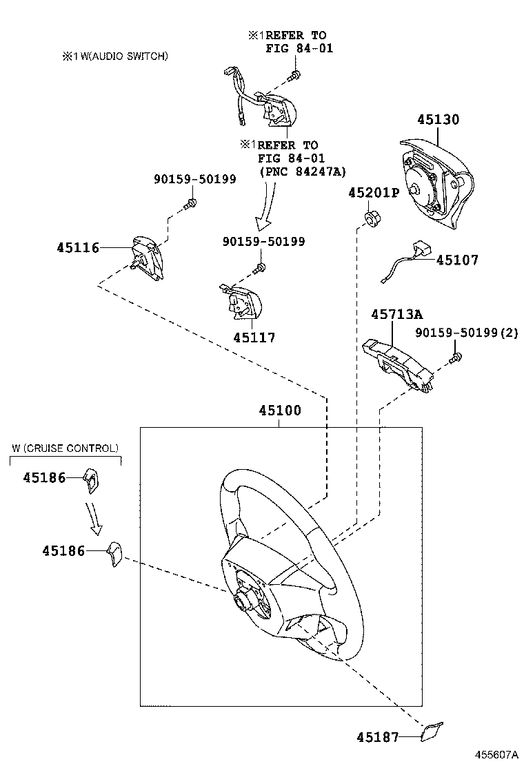 Подушка безопасности водителя для Тойота Королла 2010-2013