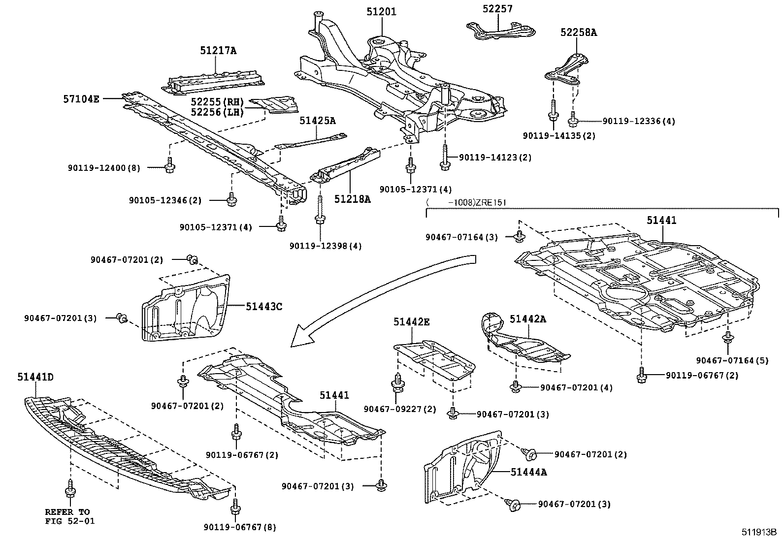 Подрамник передний для Тойота Королла 2010-2013