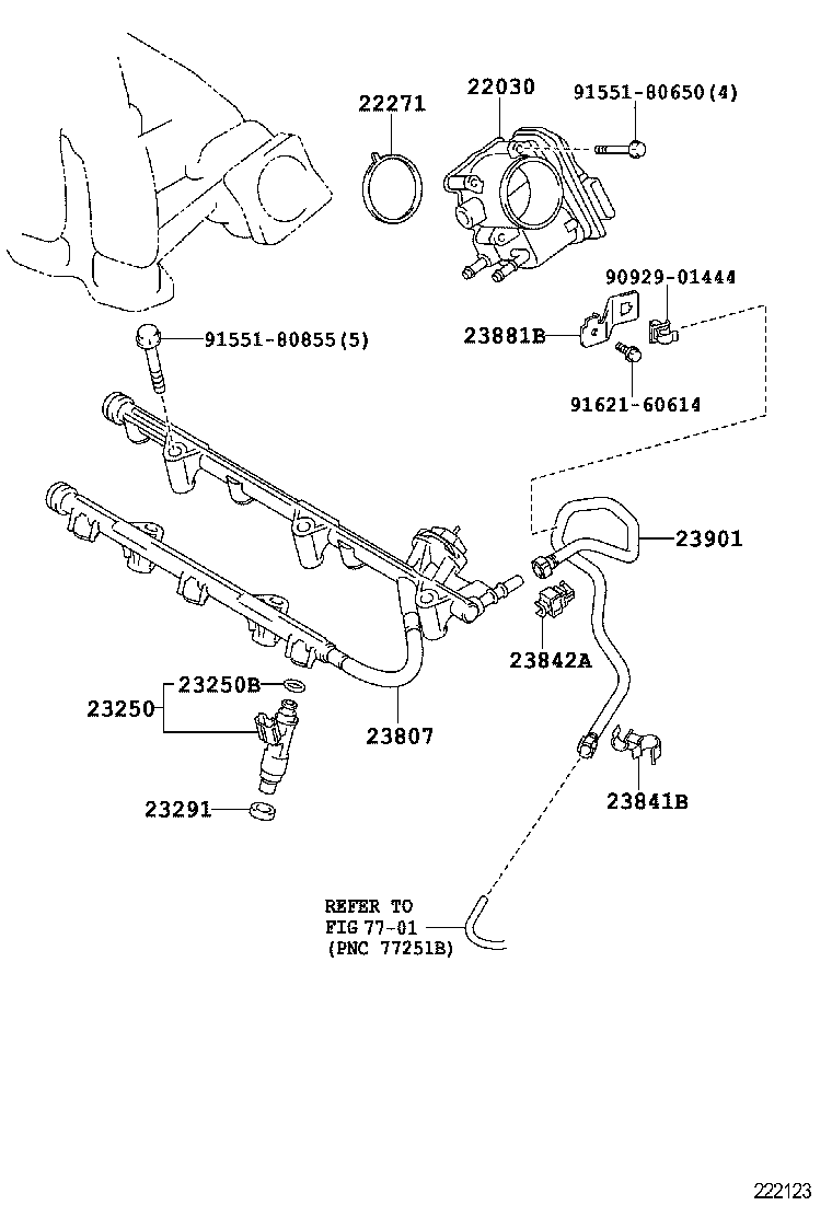 Топливная рампа для Тойота Хайлендер 2010-2013