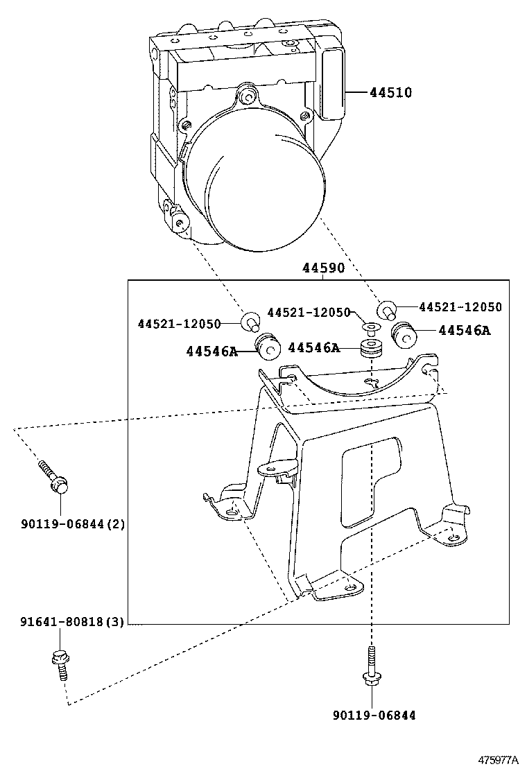 Блок АБС для Тойота Хайлендер 2010-2013