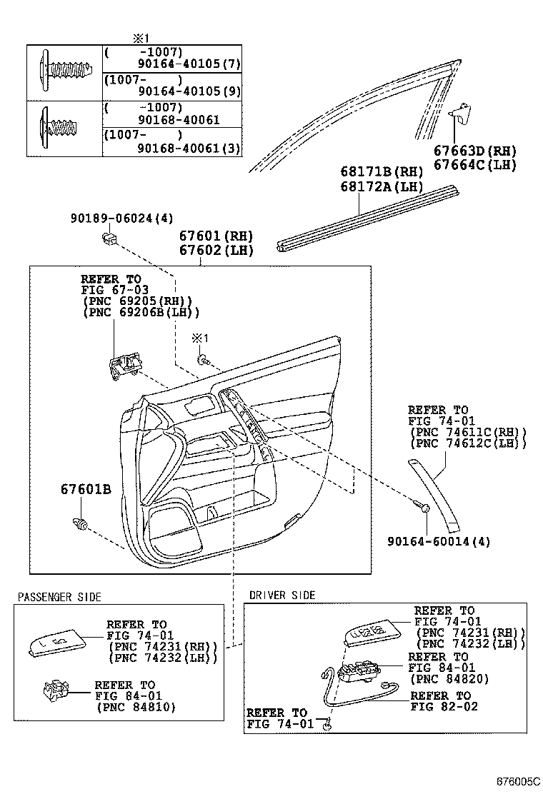 Панель отделки передней левой двери для Тойота Хайлендер 2010-2013