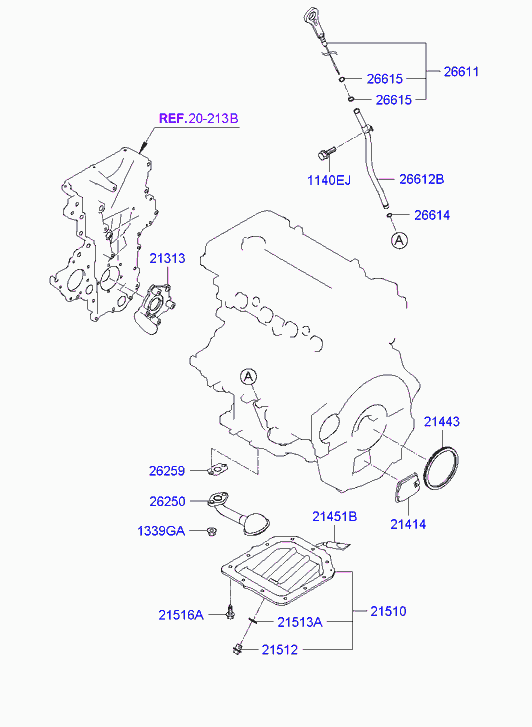 Поддон масляный для Хендай i20 2008-2012