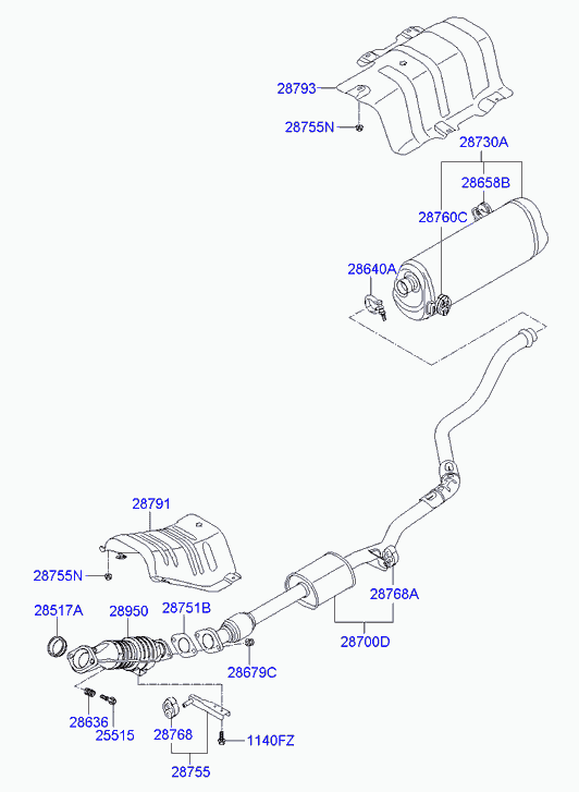 Катализатор для Хендай i20 2008-2012
