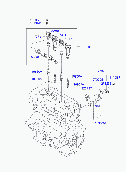 Катушка зажигания для Хендай i20 2008-2012