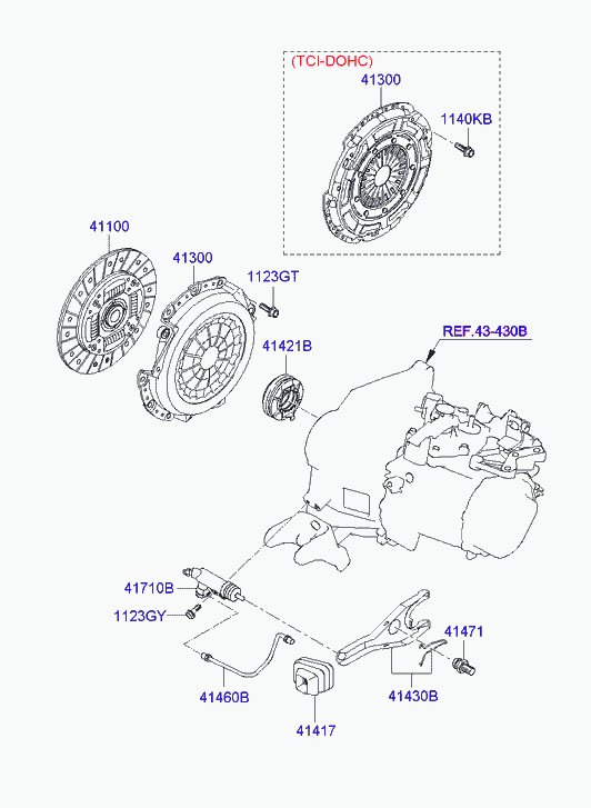 Корзина сцепления для Хендай i20 2008-2012
