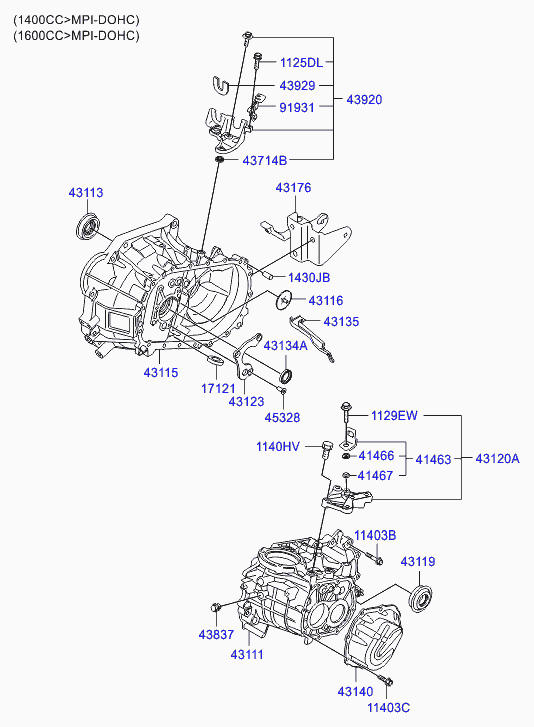 Корпус АКПП для Хендай i20 2008-2012
