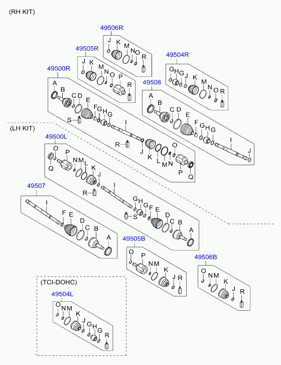 Шрус левый для Хендай i20 2008-2012