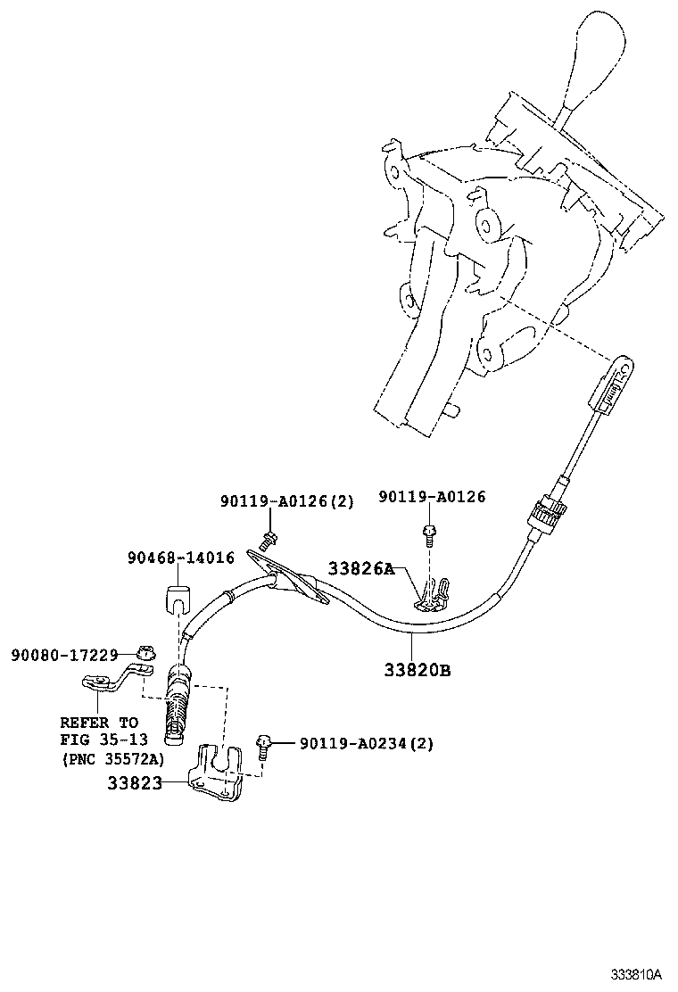 Трос переключения скоростей для Тойота Венза 2008-2012 