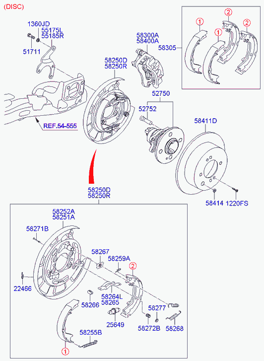 Диск тормозной задний для Хендай i20 2008-2012