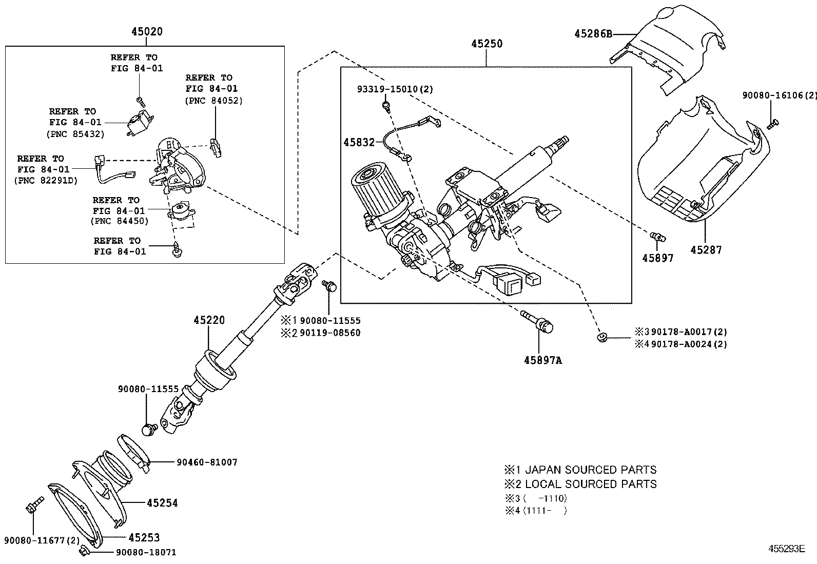 Рулевая колонка в сборе для Тойота Венза 2008-2012