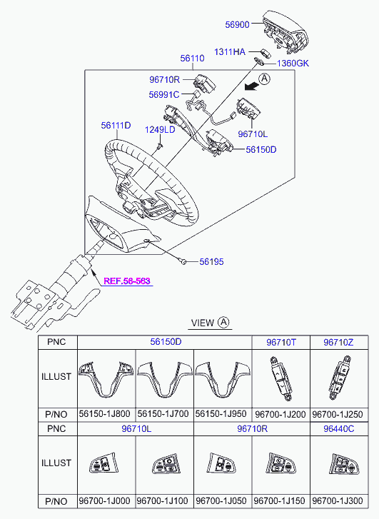 Руль для Хендай i20 2008-2012