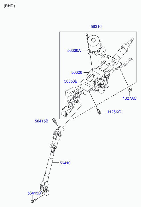 Рулевая колонка с электроусилителем для Хендай i20 2008-2012