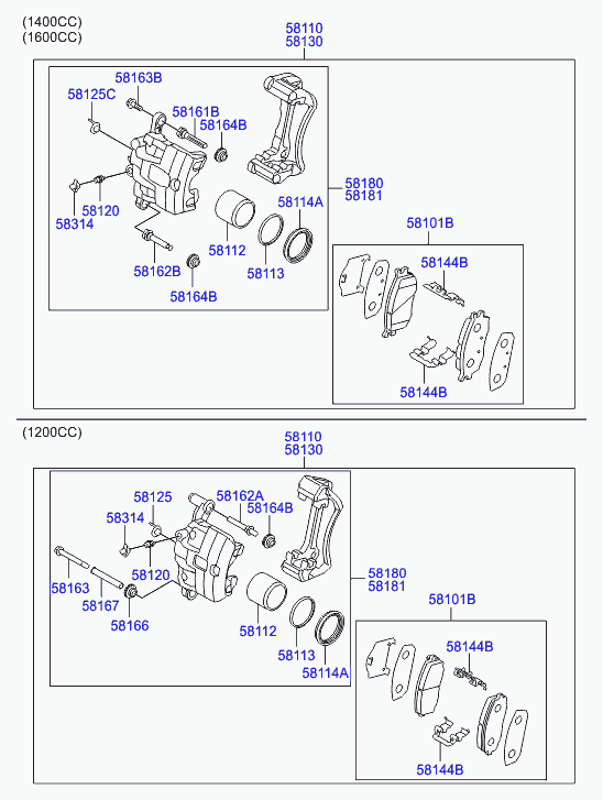 Колодки тормозные передние для Хендай i20 2008-2012
