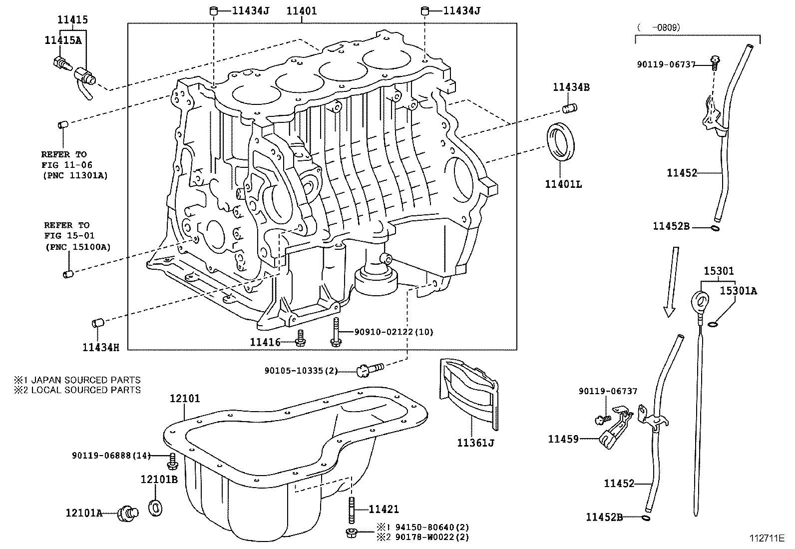 Блок цилиндров в сборе для Тойота Авенсис 2006-2009