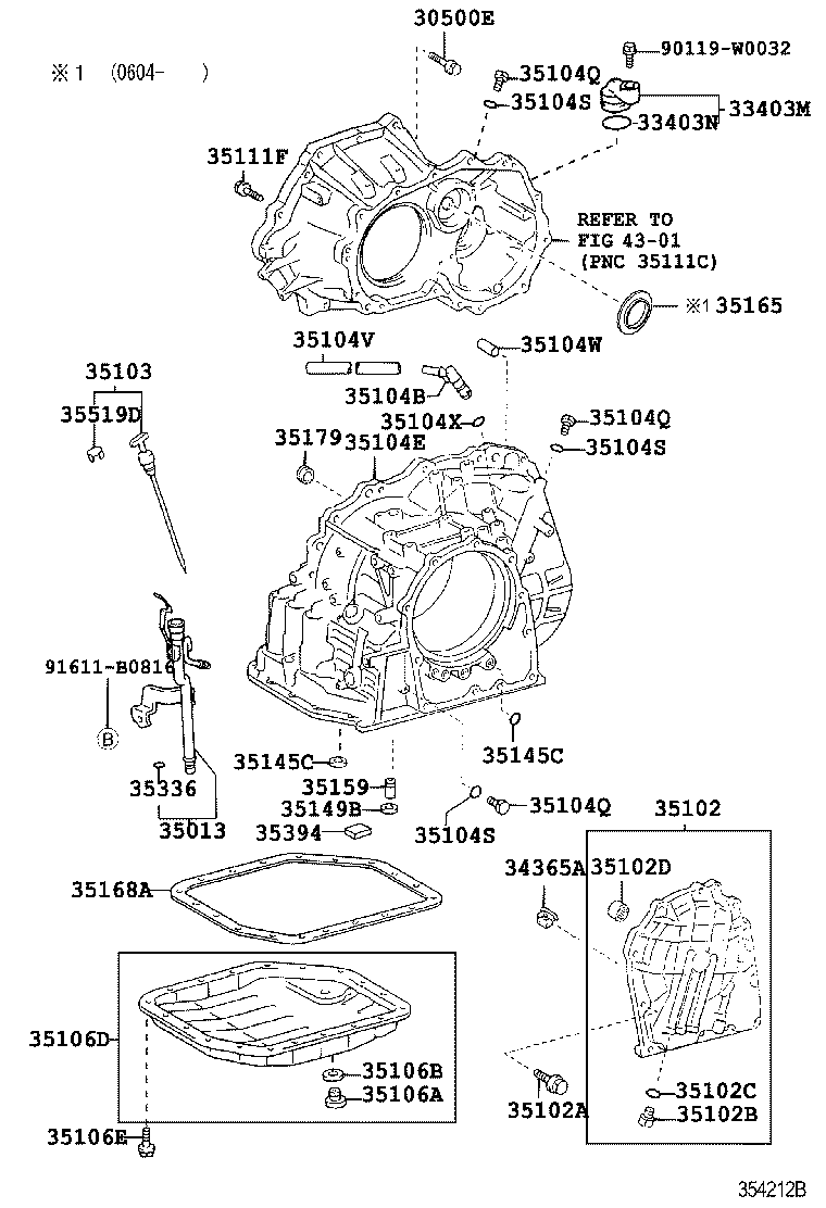 Корпус АКПП для Тойота Авенсис 2006-2009