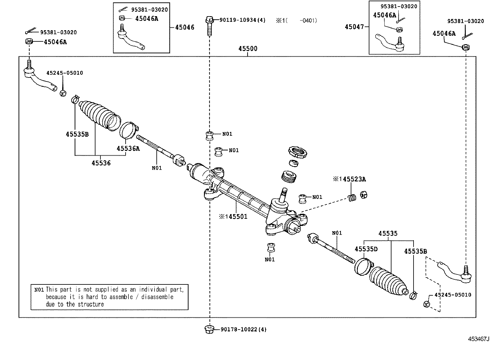 Рулевая рейка для Тойота Авенсис 2006-2009