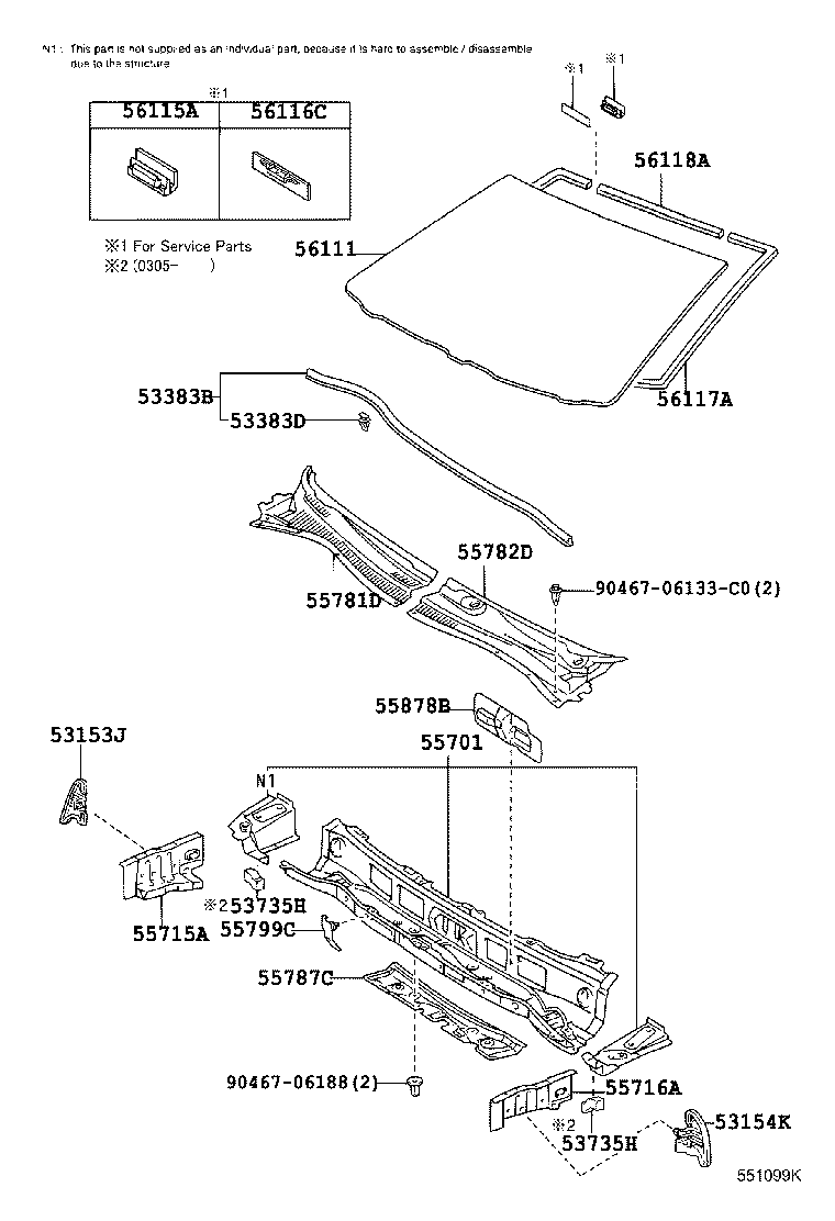 Лобовое стекло для Тойота Авенсис 2006-2009