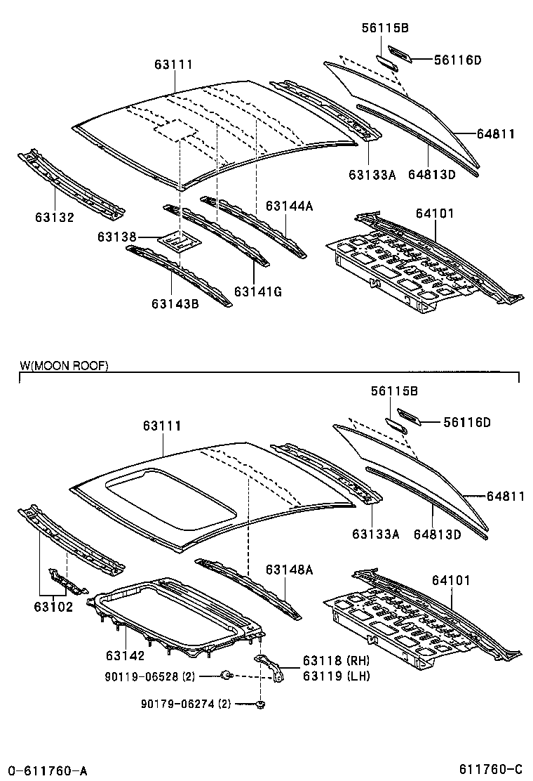 Стекло заднее для Тойота Авенсис 2006-2009