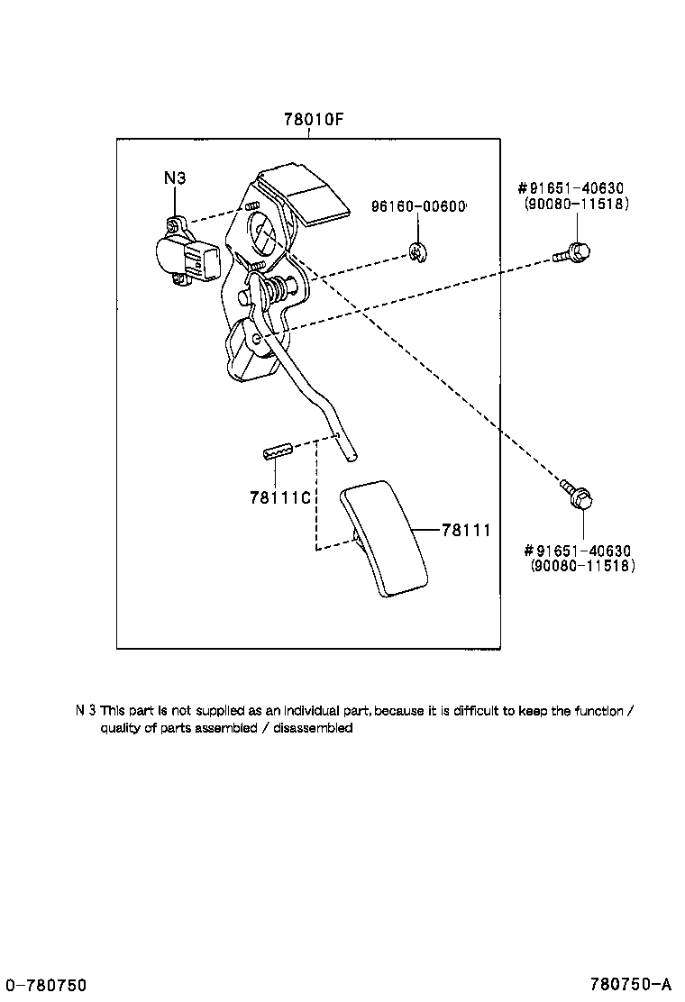 Педаль газа для Тойота Авенсис 2006-2009