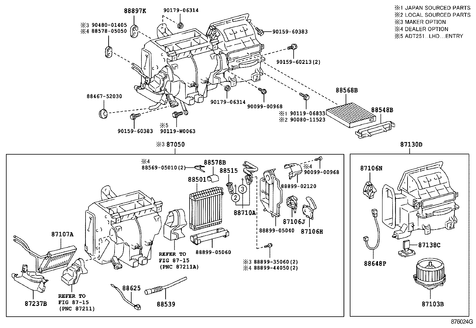 Радиатор отопителя для Тойота Авенсис 2006-2009