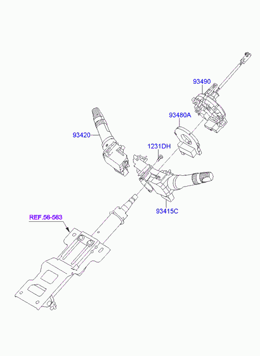 Подрулевая контактная группа для Хендай i20 2008-2012