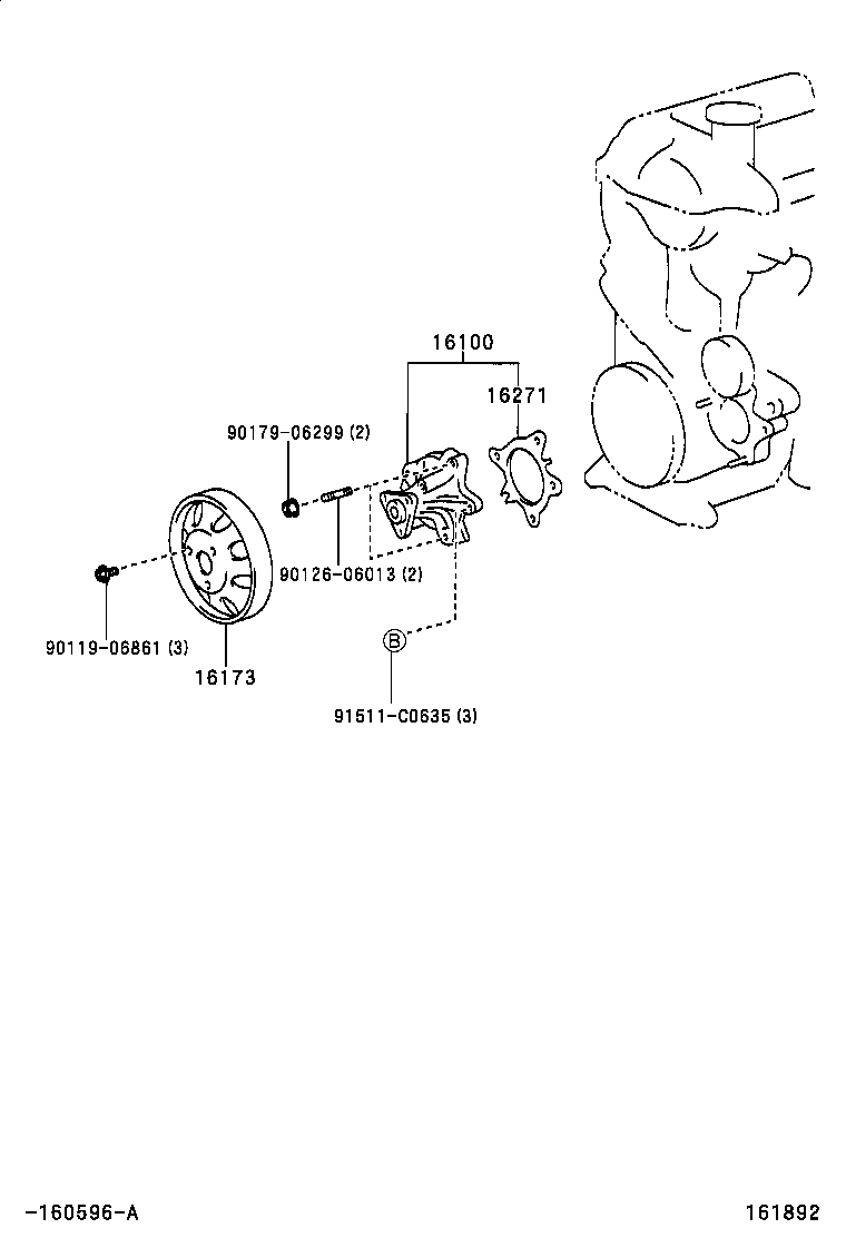 Ролик помпы для Тойота Приус 2005-2011