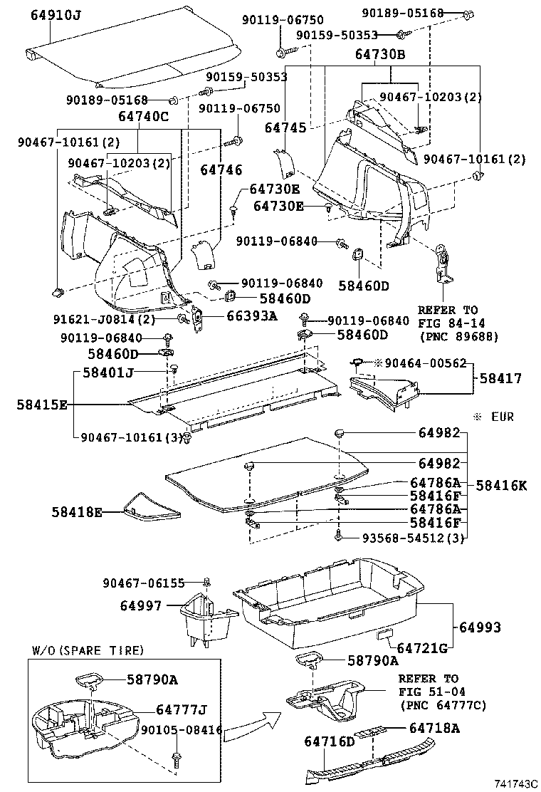 Полка багажника, шторка для Тойота Приус 2005-2011