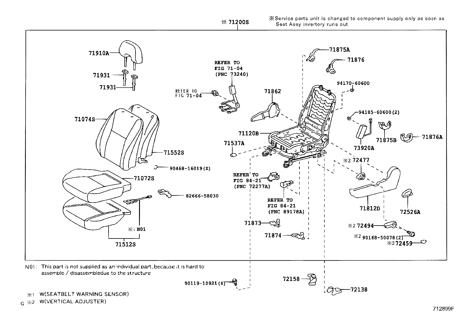 Подушка сиденья водителя для Тойота Приус 2005-2011