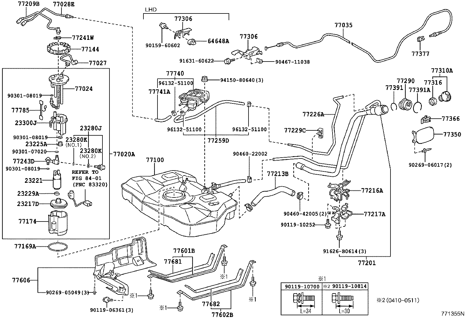 Бак топливный для Тойота Приус 2005-2011