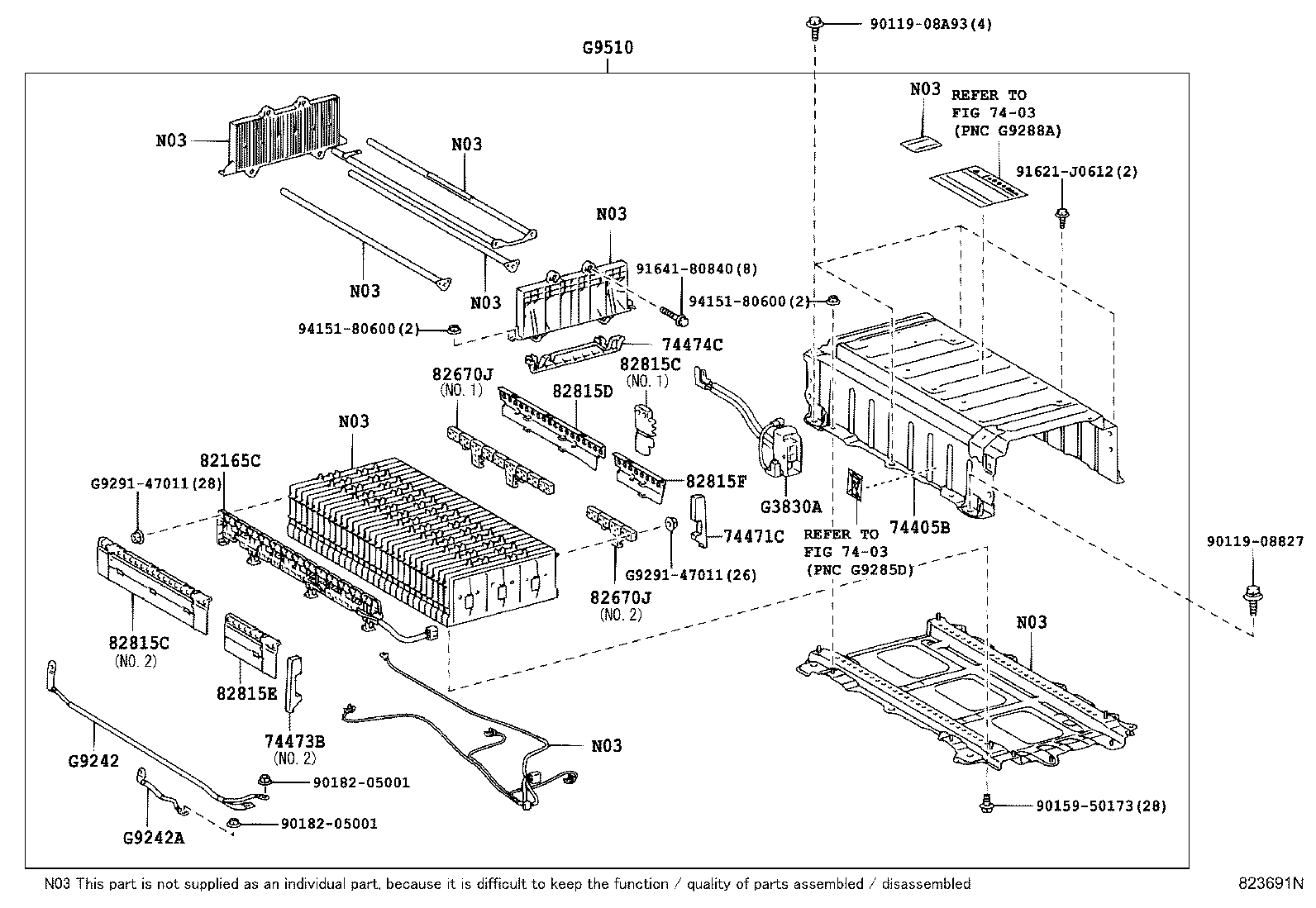 Аккумулятор основной для Тойота Приус 2005-2011