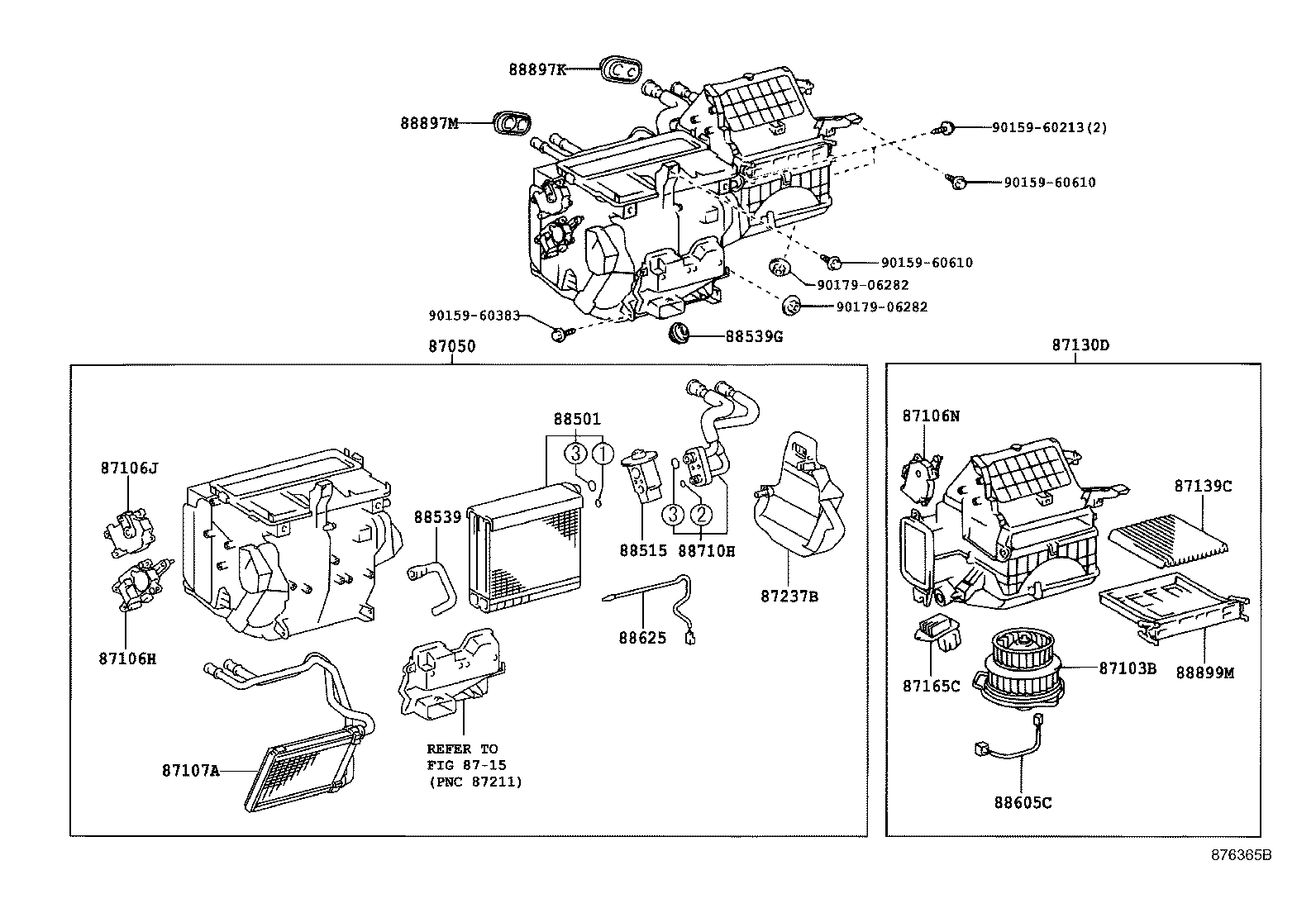 Вентилятор салона в сборе для Тойота Приус 2005-2011