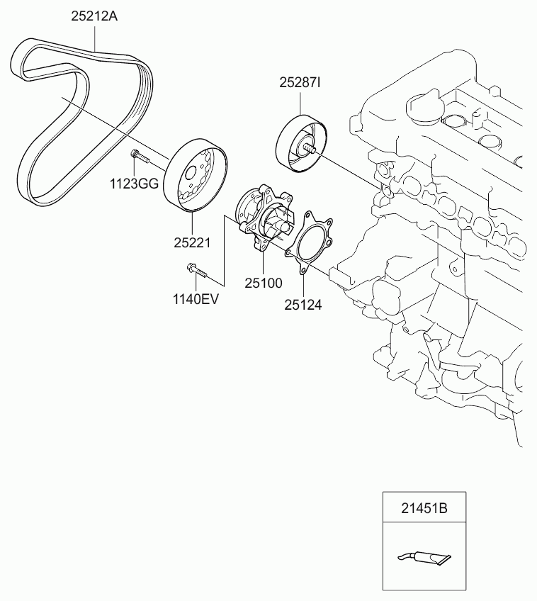 Помпа водяная для Киа Сид 2006-2010