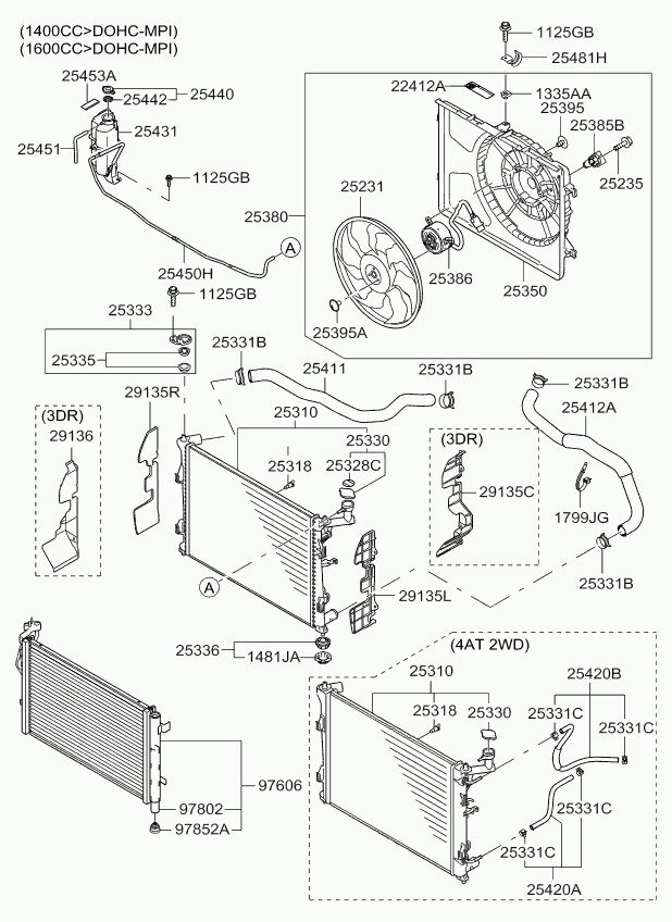 Вентилятор в сборе для Киа Сид 2006-2010