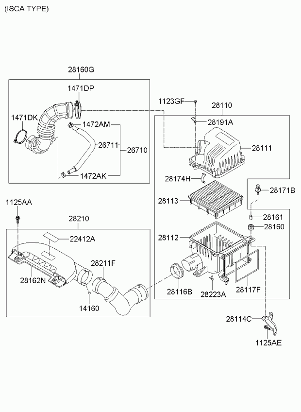 Фильтр воздушный, моторный для Киа Сид 2006-2010