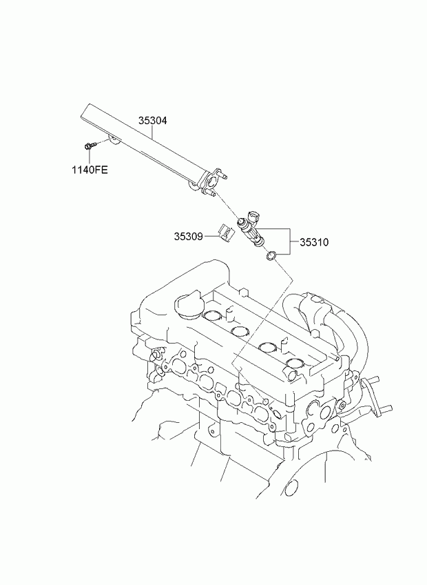 Топливная форсунка для Киа Сид 2006-2010